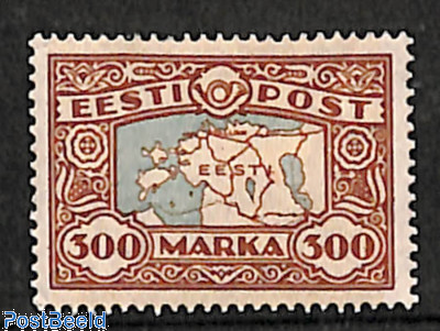 Estonia 1924 Map 300 Marka