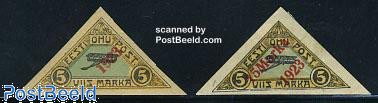 Estonia 1923 Airmail Overprints Set of 2