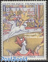 Seurat painting, circus 1v