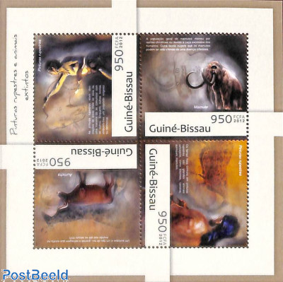 Cave paintings of extinct animals 4v m/s