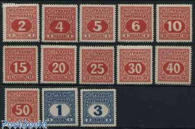Bosnia and Herzegovina 1916 Military Postage Due Set