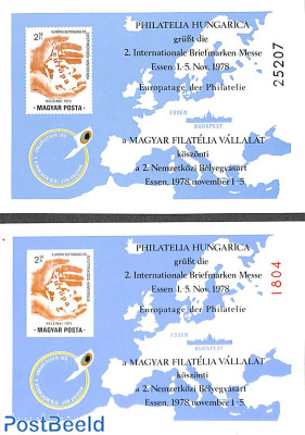 2 semi-official s/s (not valid for postage)