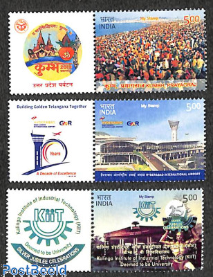 Stamps with tabs 3v