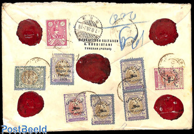 Airmail cover from TEHERAN to Weltevreden
