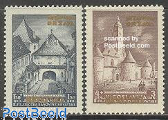 Croatia 1941 Overprints Architectural Set
