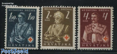 Croatia 1941 Red Cross Surcharged Issue