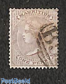 Mauritius 1860 One Penny Queen Victoria without Watermark