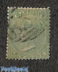 Mauritius 1860 6d Queen Victoria Definitive, No Watermark
