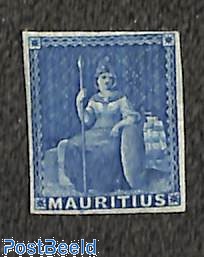 Mauritius 1862 Britannia 1d Blue