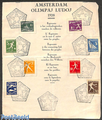 Olympic games, Esperanto sheet 