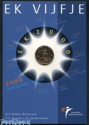 5 Gulden 2000 European Football Championships in folder