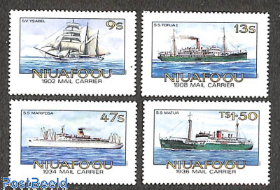 Postal ships 4v