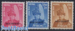 Nepal 1961 King Mahendra 'On Service' Official Stamps Set