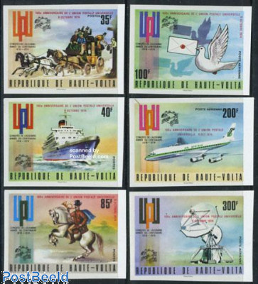 UPU Centenary overprints 6v imperforated