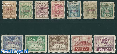 Levant post (postal reprints) 12v