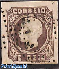 Portugal 1862 5 Reis King Luis I Type I