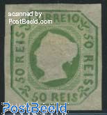 Portugal 1853 50 Reis Queen Maria II Reprint