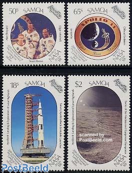 Stamp 1989, Samoa Moonlanding anniversary 4v, 1989 - Collecting Stamps ...