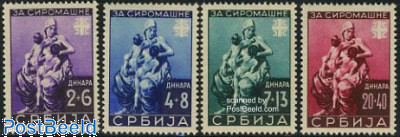 Serbia 1942 Welfare Semi-Postal Set