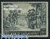 80L Columbus and indians, Stamp out of set