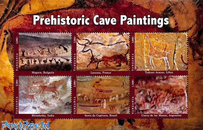 Prehistoric cave paintings 6v m/s
