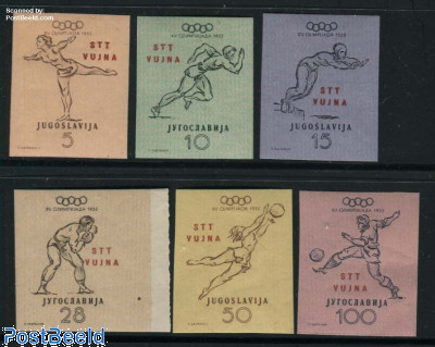 Olympic games 6v, imperforated