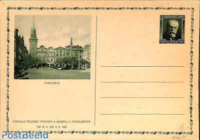 Illustrated postcard, Sport exposition