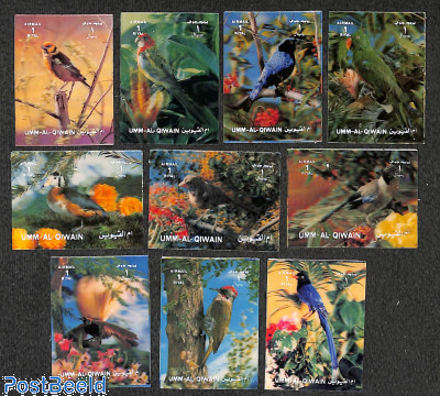 Birds (3d-stamps) 10v 