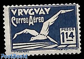 Uruguay 1928 Airmail Stylized Bird 1.14 Pesos