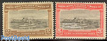 Uruguay 1909 Independence Centenary Montevideo Harbour Stamps