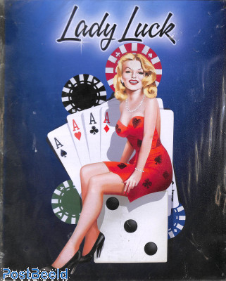 Tin Plate, Lady Luck, 30.5x38cm