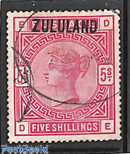 [1888, Zululand, 5sh, fiscally used](https://www.postbeeld.com/sza-zu12-zululand-5sh-fiscally-used "1888, Zululand, 5sh, fiscally used")