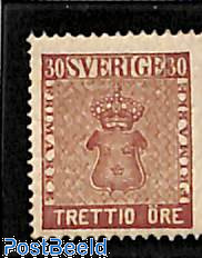Sweden 1858 30 Öre Small National Coat of Arms