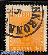 Sweden 1858 24 Öre Lion Type with Karlskrona Cancel