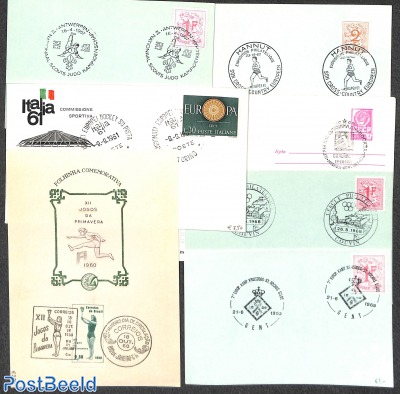 7 cards or covers on theme Sports