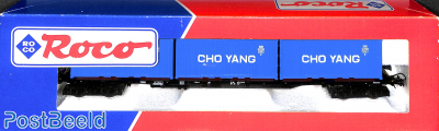 DB Container wagon with 'Cho Yang' containers OVP