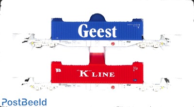 NS Set of 2 Container Wagons "Geest & 'K'Line" OVP