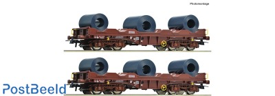 2-piece set: Coil transport wagons, SNCB