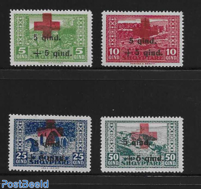 Red Cross overprints 4v