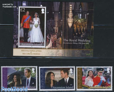 Royal wedding, William & Kate 3v+s/s