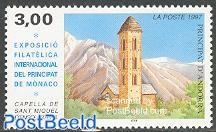 Stamp exposition Monaco 1v