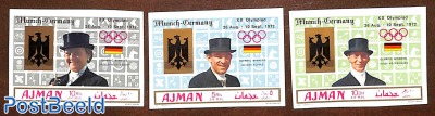 Olympic games, overprints 3v, imperforated