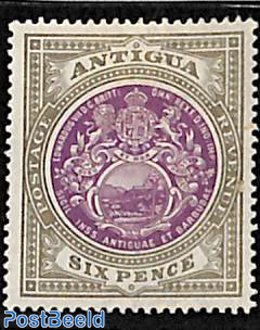 6d, WM Crown-CC, Stamp out of set