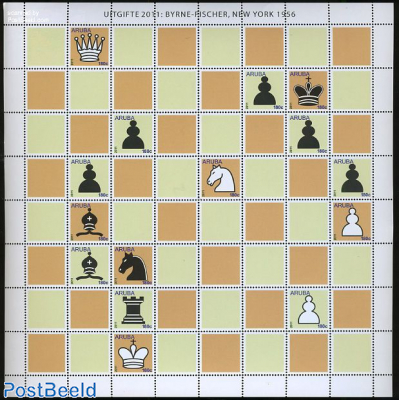 Chess game Byrne-Fischer New York 1956 15v m/s