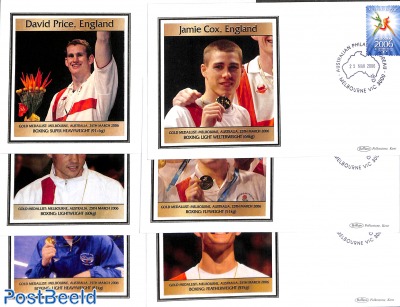 Commonwealth games, 6 Benham covers (Boxing)
