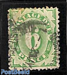 6d, Postage due, perf. 12:11, Stamp out of set
