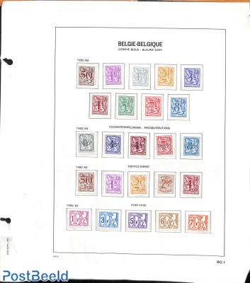 Lot stamps with blue gum