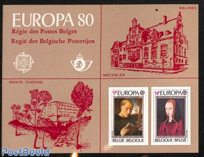 Special sheet Europa 1980 (not valid for postage)