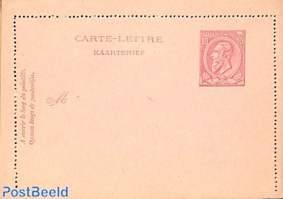 Card letter 10c, pink cardboard
