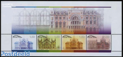 Antwerp Railway station 4v m/s (railway stamps)